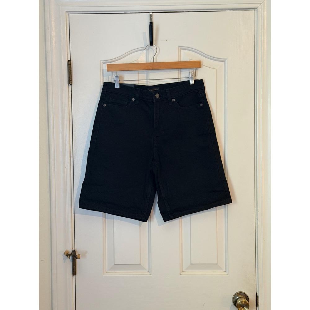 Banana Republic | Bermuda Denim Short 28/6 Black High Rise Stretch Summer Fall - Picture 5 of 11